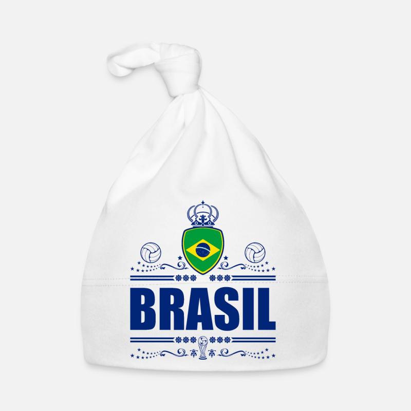 BRÉSIL - BRÉSIL - Bonnet bio Bébé - blanc