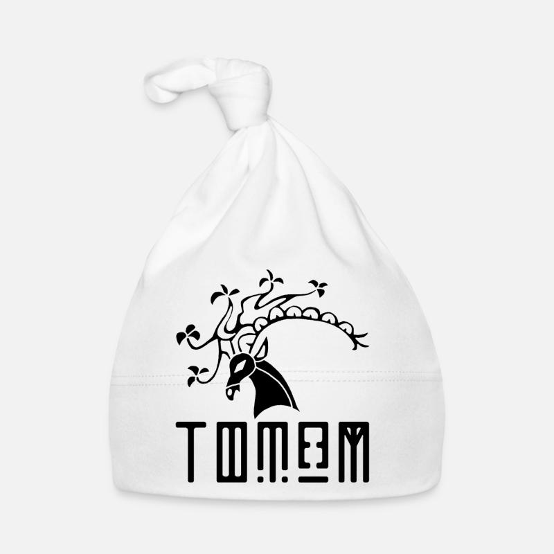 Black deer animal totem Organic Baby Cap
