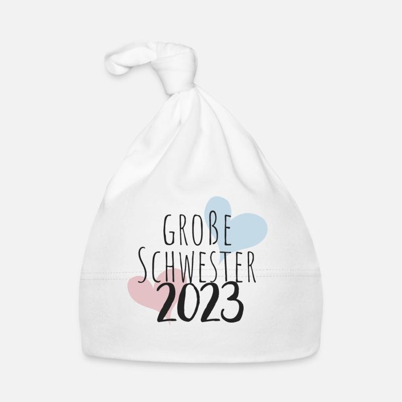 Große Schwester 2023 Baby Bio-Mütze