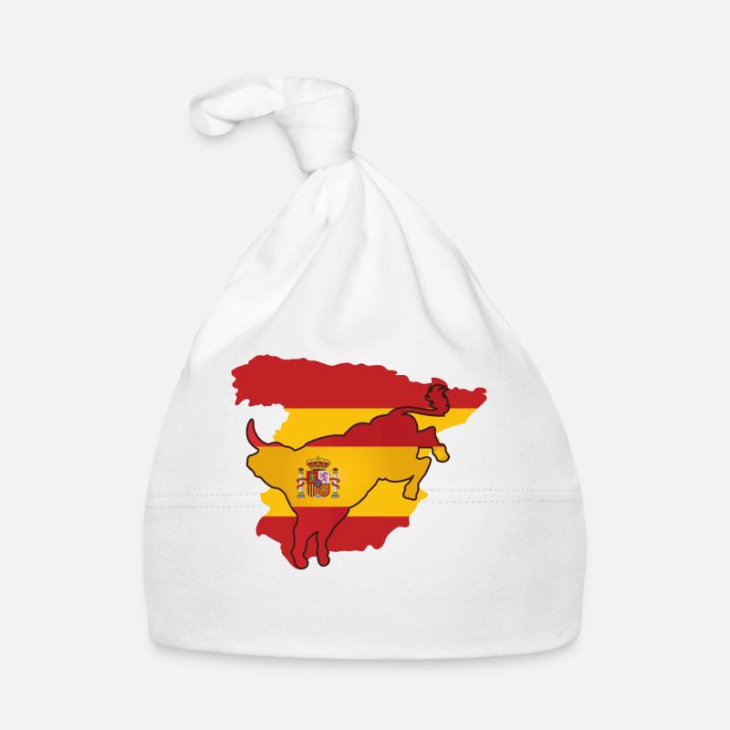 spain flag Spain gift Spanish bull Organic Baby Cap