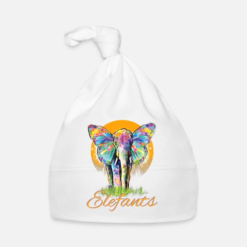 Elefant - Safari Tshirt Baby Bio-Mütze