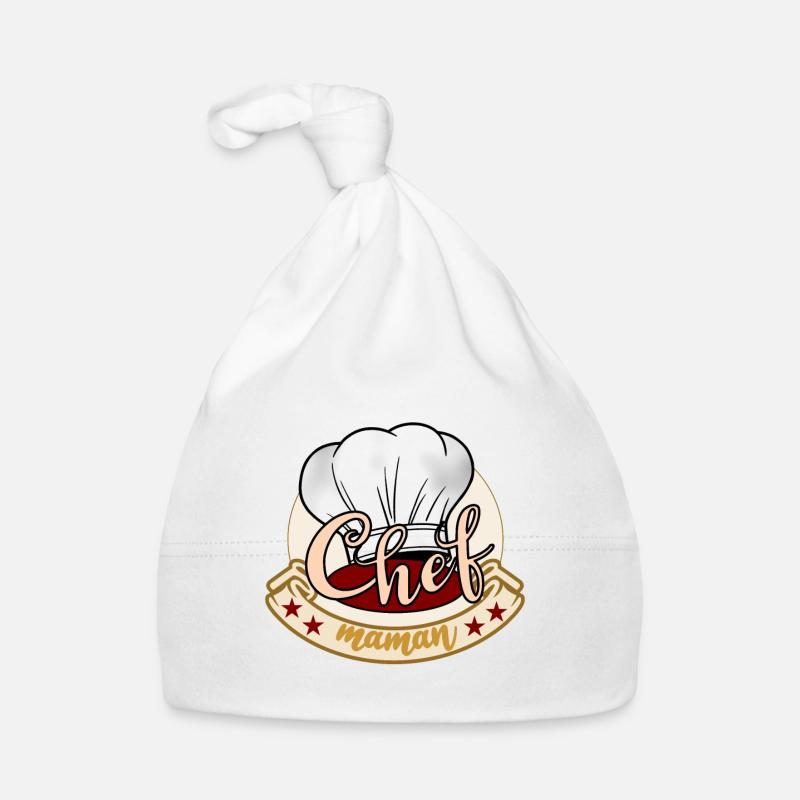 Chef cuisinier maman - Bonnet bio Bébé - blanc