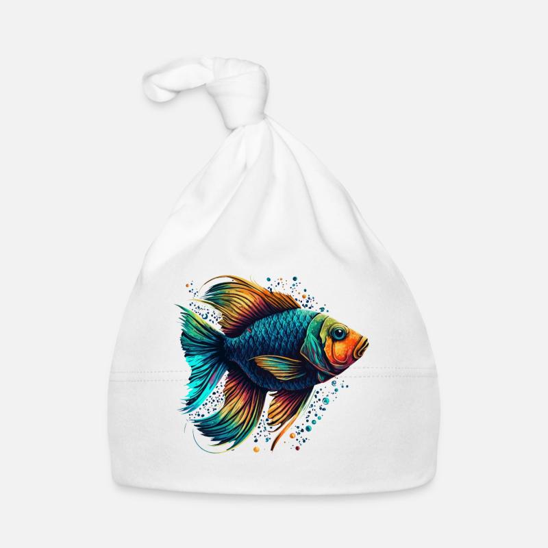 Colorful Fish Organic Baby Cap