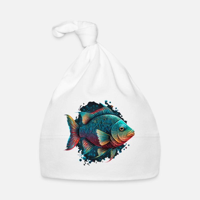 Poisson arc-en-ciel Bonnet bio Bébé