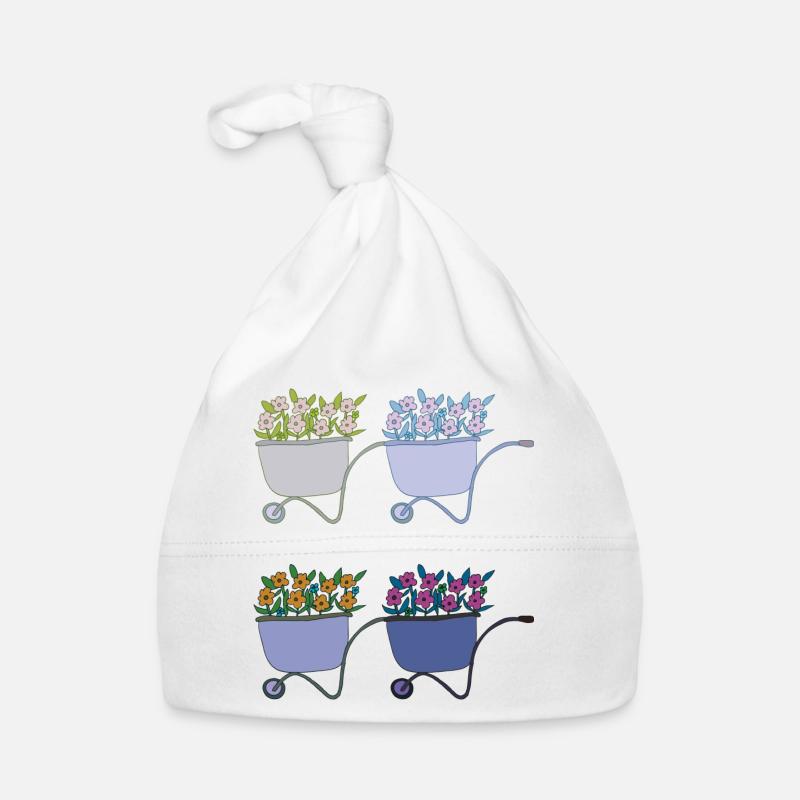 Wheelbarrows 4-fold Organic Baby Cap