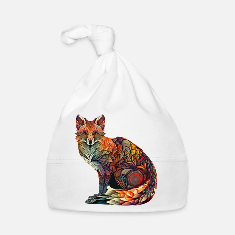 Fuchs Mandala Baby Bio-Mütze