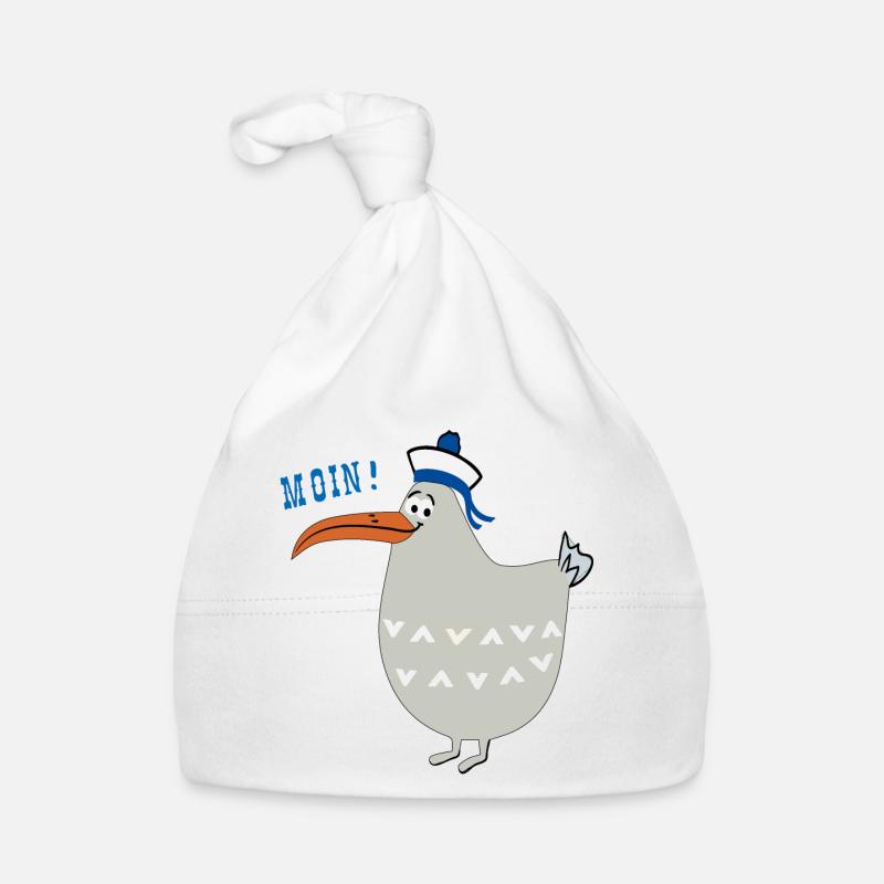 Moin, maritim, Möwe Baby Bio-Mütze