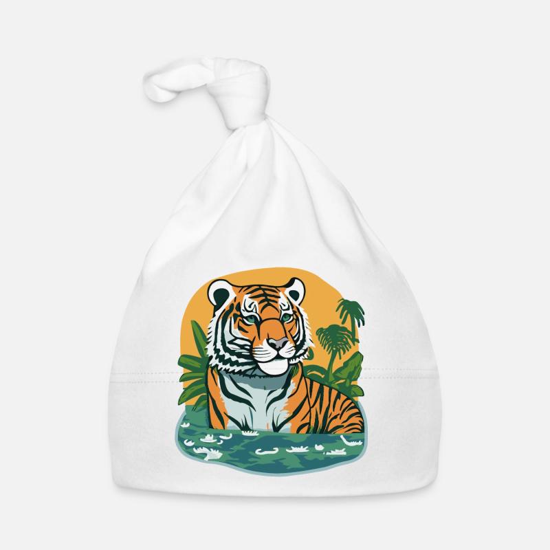 Tiger Print Jungle Baby Bio-Mütze