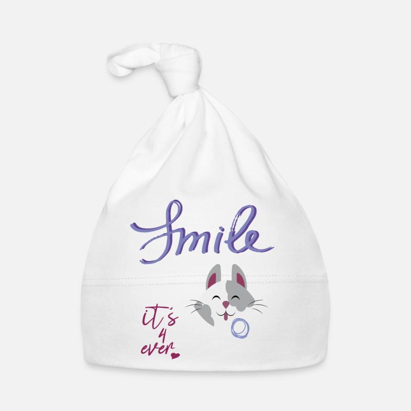 Smile, Laughter, Cat Organic Baby Cap