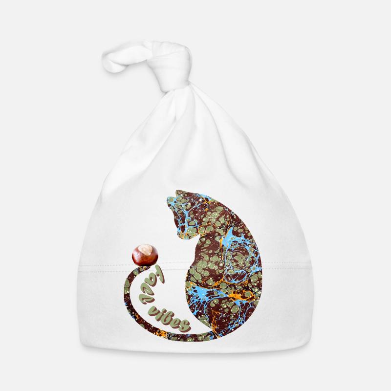 Cat with chestnut E 85 Organic Baby Cap