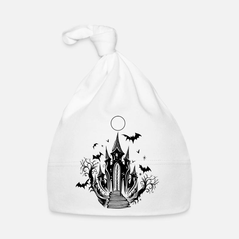 Vampire Castle Bat Halloween Bonnet bio Bébé