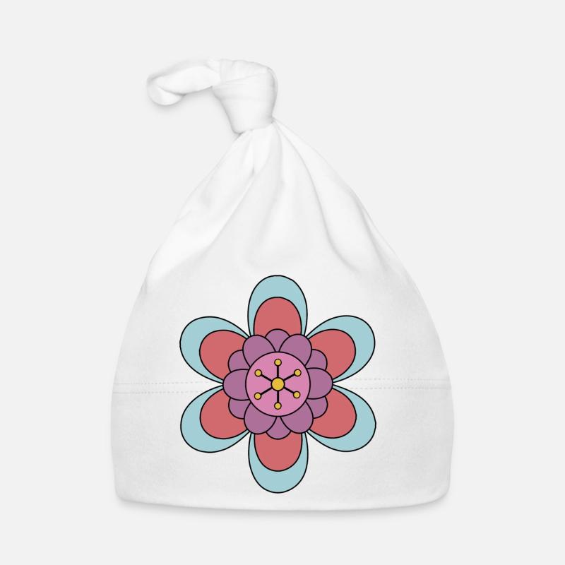 Fleur bohème hippie funky mignonne Bonnet bio Bébé