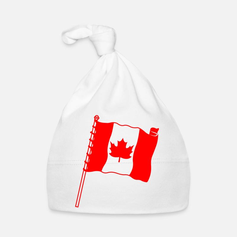 Drapeau : Feuille d’érable du Canada Bonnet bio Bébé