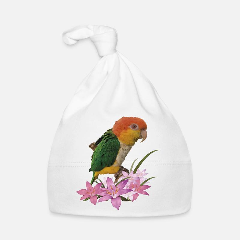 Le caïque à tête orange Bonnet bio Bébé