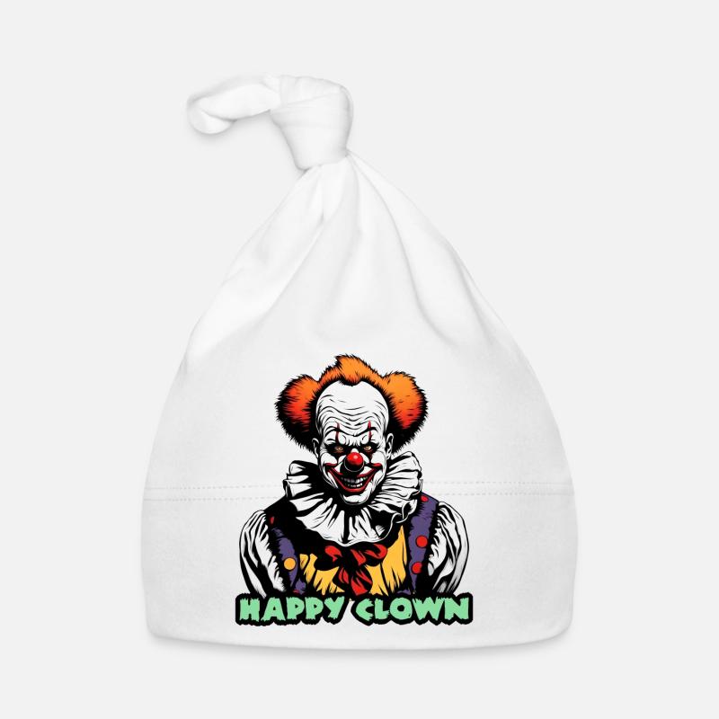 Horror Clown / Circus / Funny / Show / Halloween Organic Baby Cap