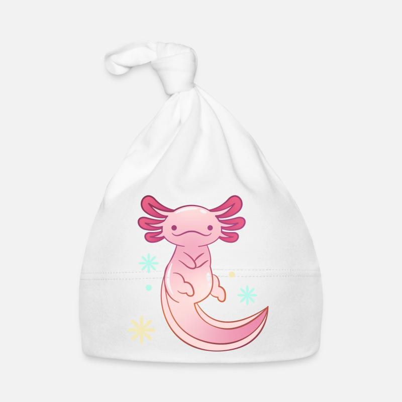 Floating Axolotl Design for Axolotl Lovers Organic Baby Cap