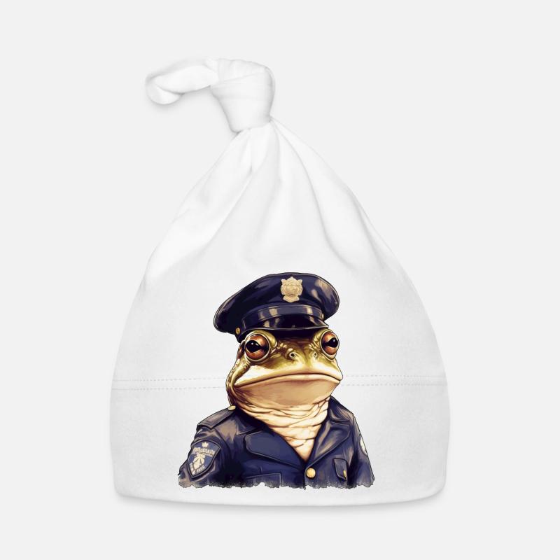Police Frog Organic Baby Cap