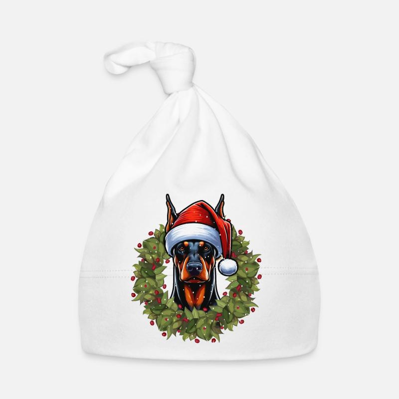 Conception de chapeau de Noël Doberman Bonnet bio Bébé