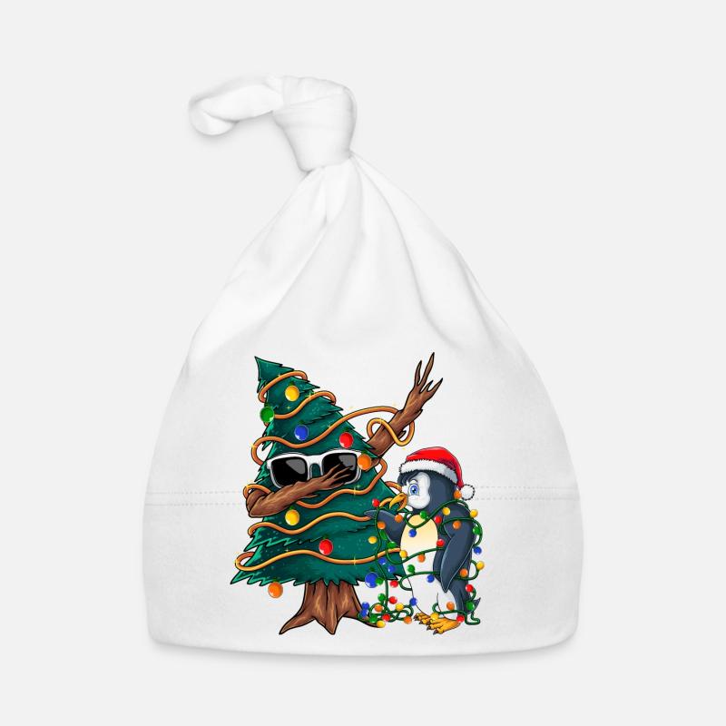 Dapping Christmas Tree -Dapping Christmas Sweater Organic Baby Cap