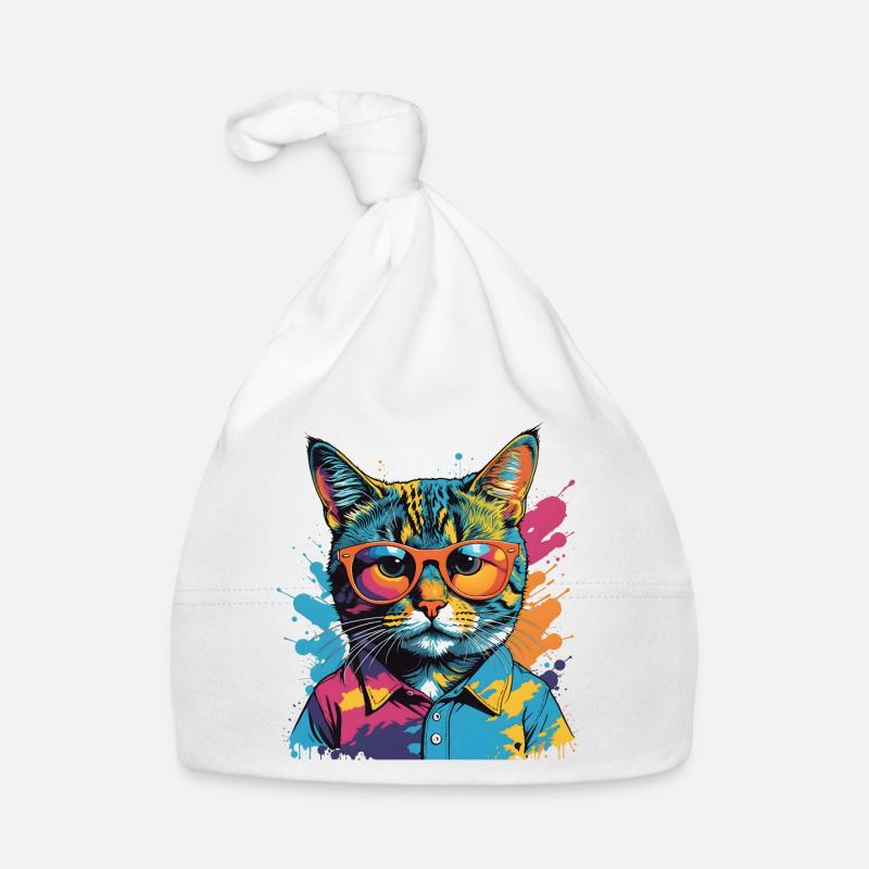 MADFOXX - CC-Chat - Bonnet bio Bébé - blanc