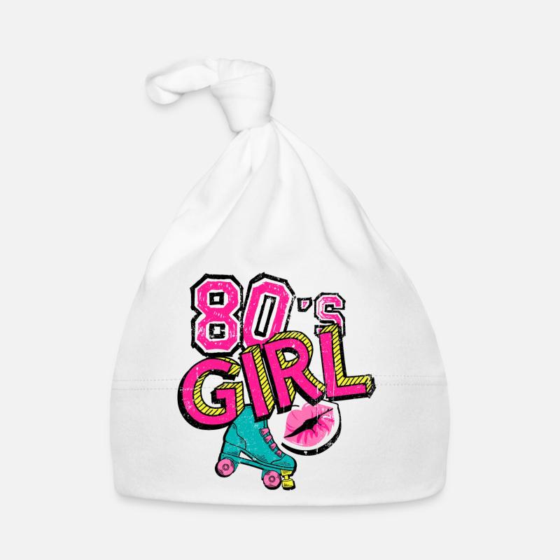 80s Girl Roller Skate Organic Baby Cap