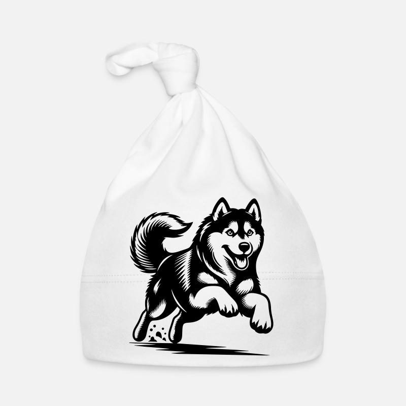 Siberian Husky Baby Bio-Mütze