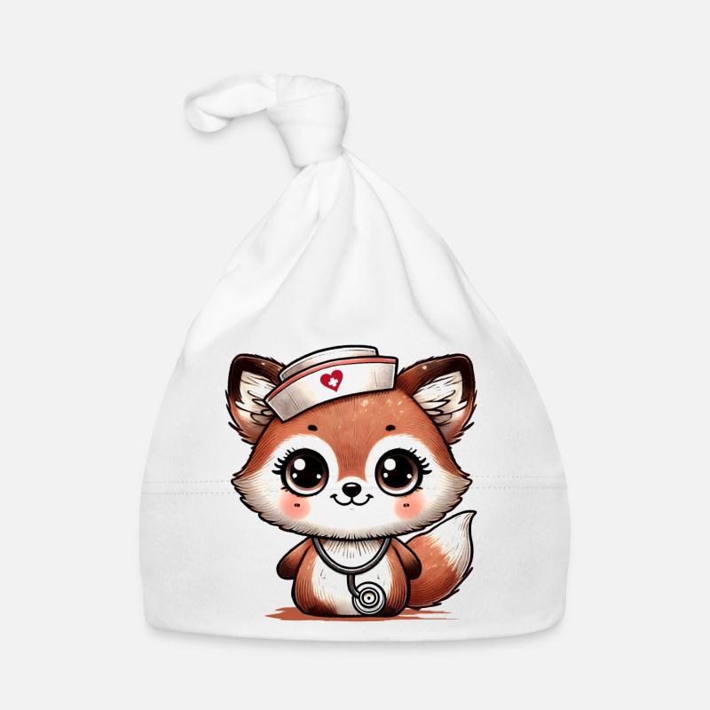 Adorable Fox en infirmière Bonnet bio Bébé