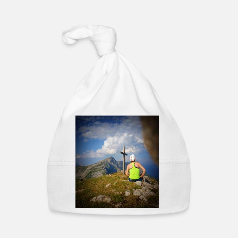 At the top! Organic Baby Cap