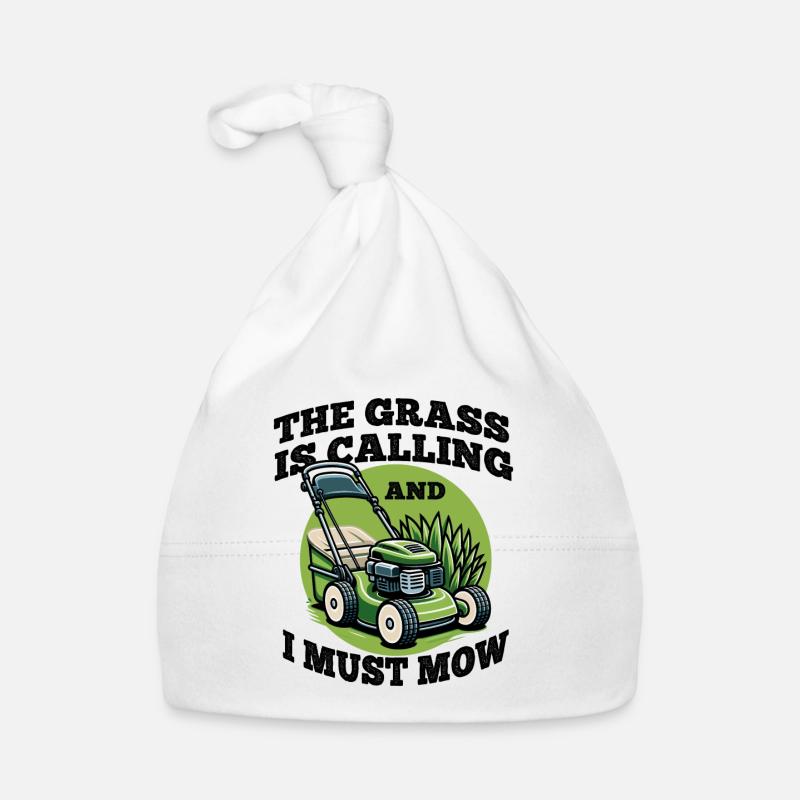 The Grass Is Calling And I Must Mow Organic Baby Cap