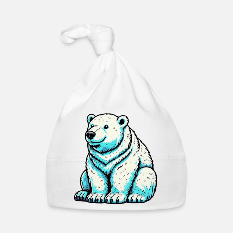 Polar bear Organic Baby Cap