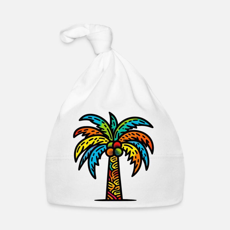 Palm tree Organic Baby Cap