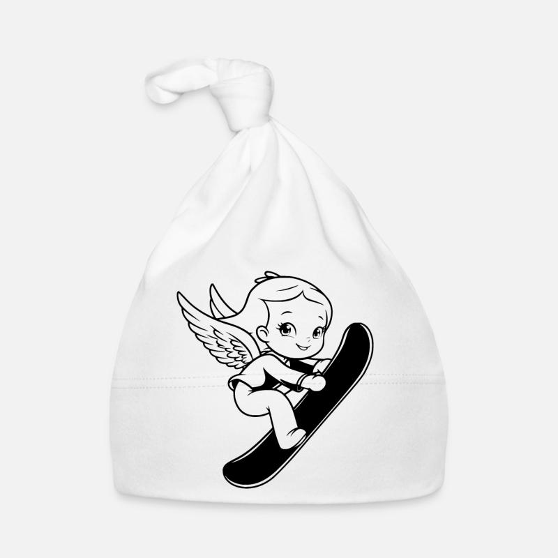 Snowboard Angel Organic Baby Cap