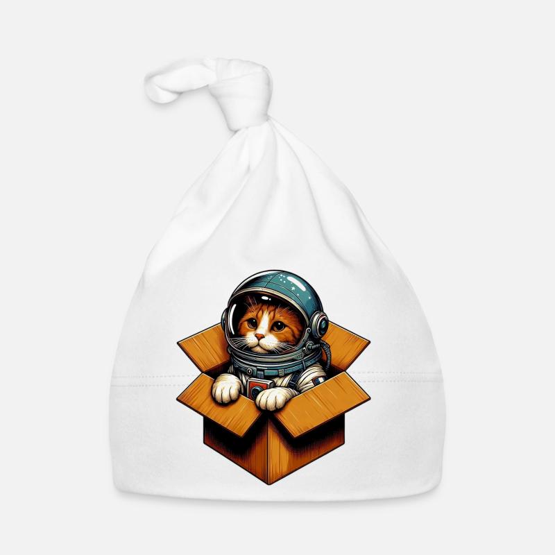 Astronaut Cat Organic Baby Cap