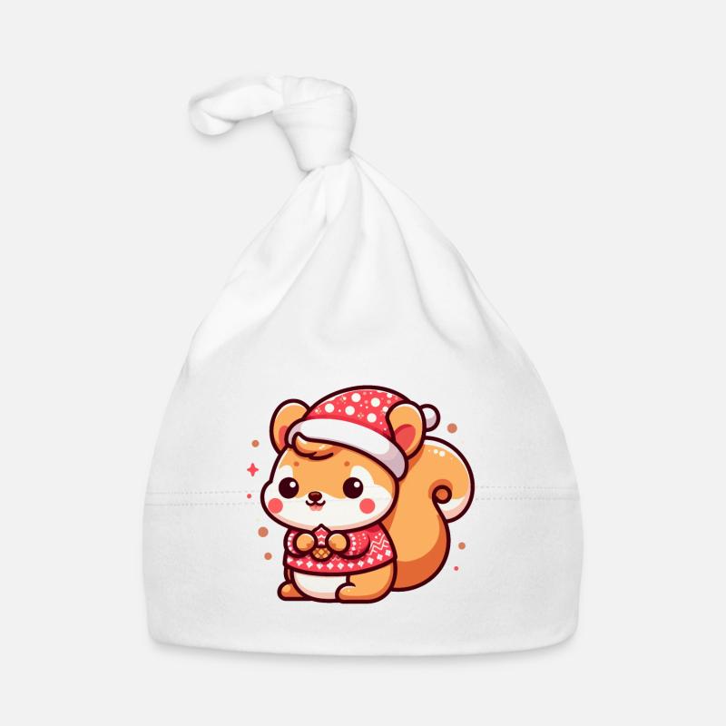 Mignon écureuil de Noël Bonnet bio Bébé
