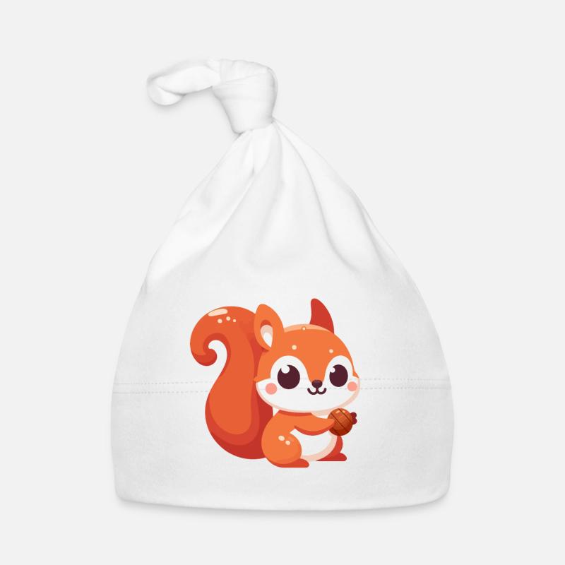 Chibi Squirrel Kawaii Organic Baby Cap