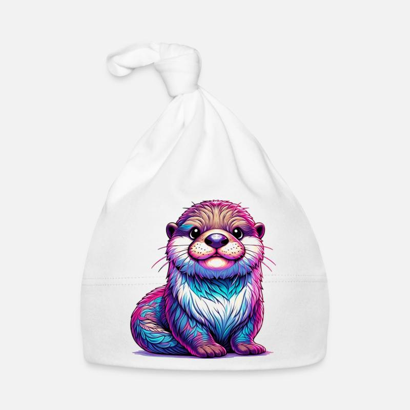 Otter - Baby Bio-Mütze - Weiß