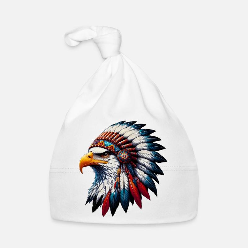 American Indian Eagle American Red Skins Organic Baby Cap
