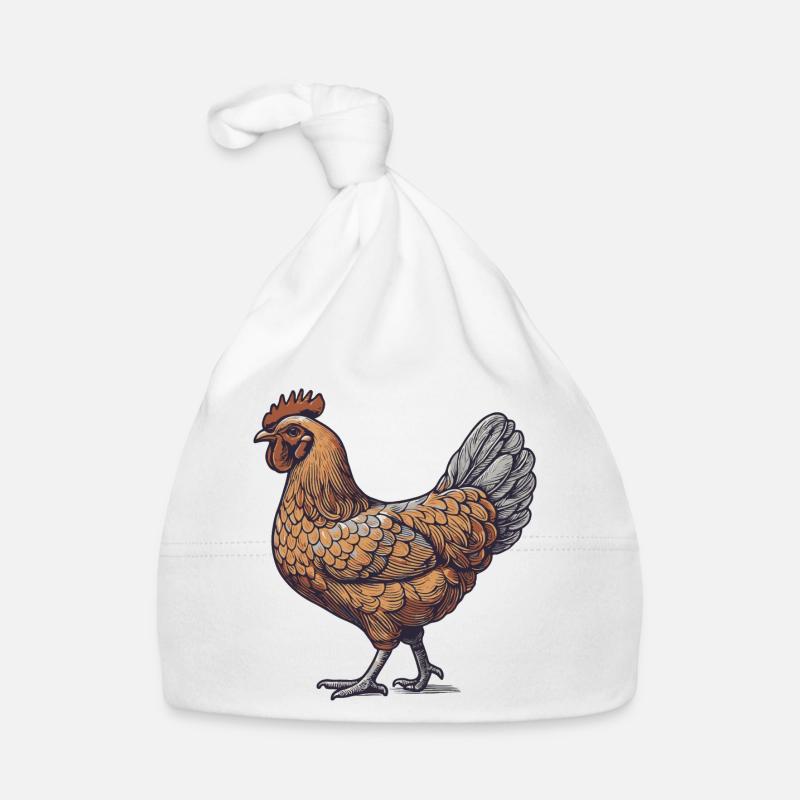 Rooster Organic Baby Cap