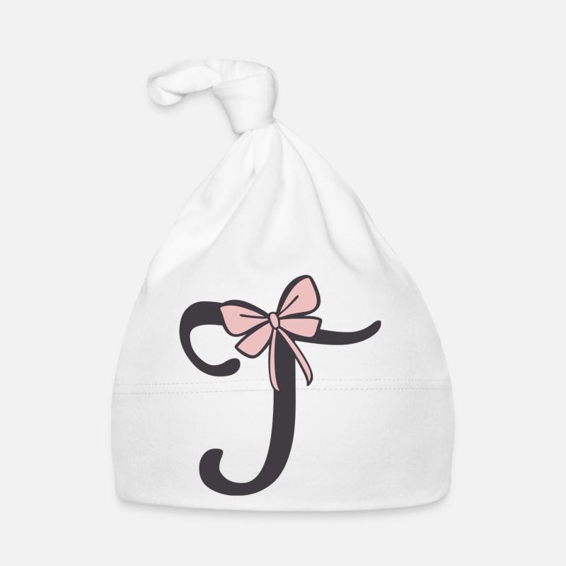 Anfangsbuchstabe T Schleifchen Baby Bio-Mütze