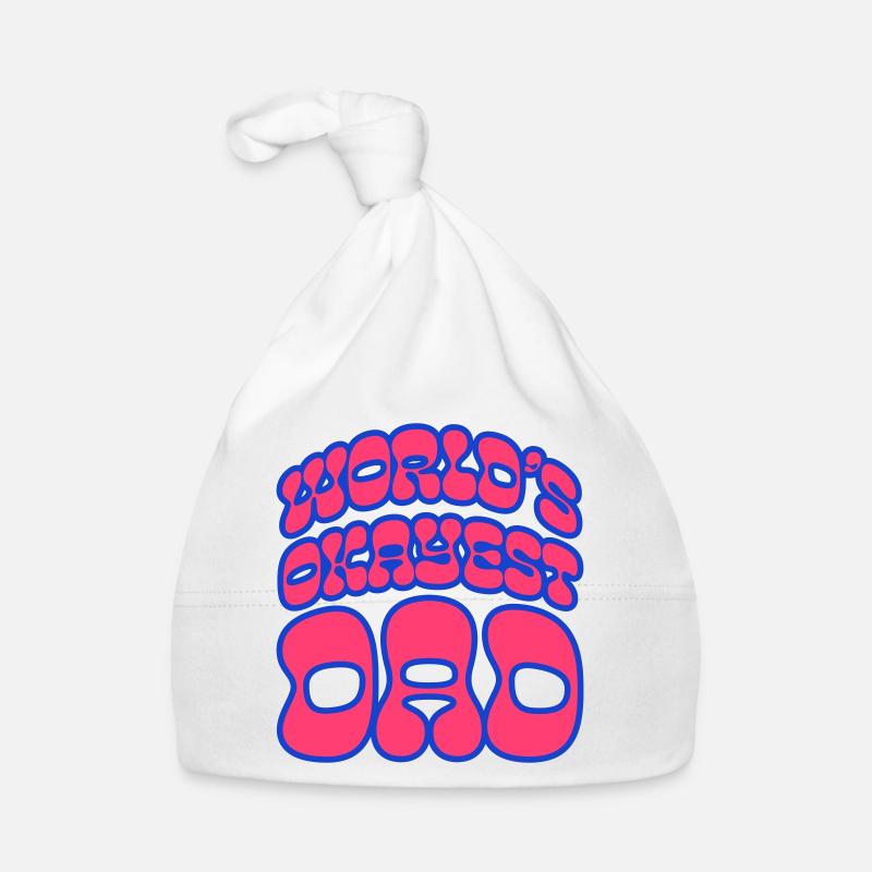 Okayest Dad Retro Bubble Shirt Organic Baby Cap