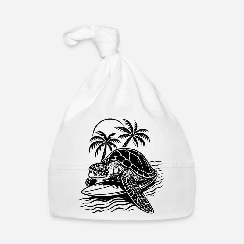 Surf Turtle - Tropical Beach Vibes Organic Baby Cap