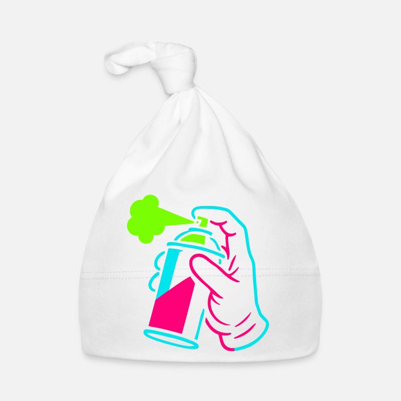 Boîte à graffitis dans le style pop art Bonnet bio Bébé
