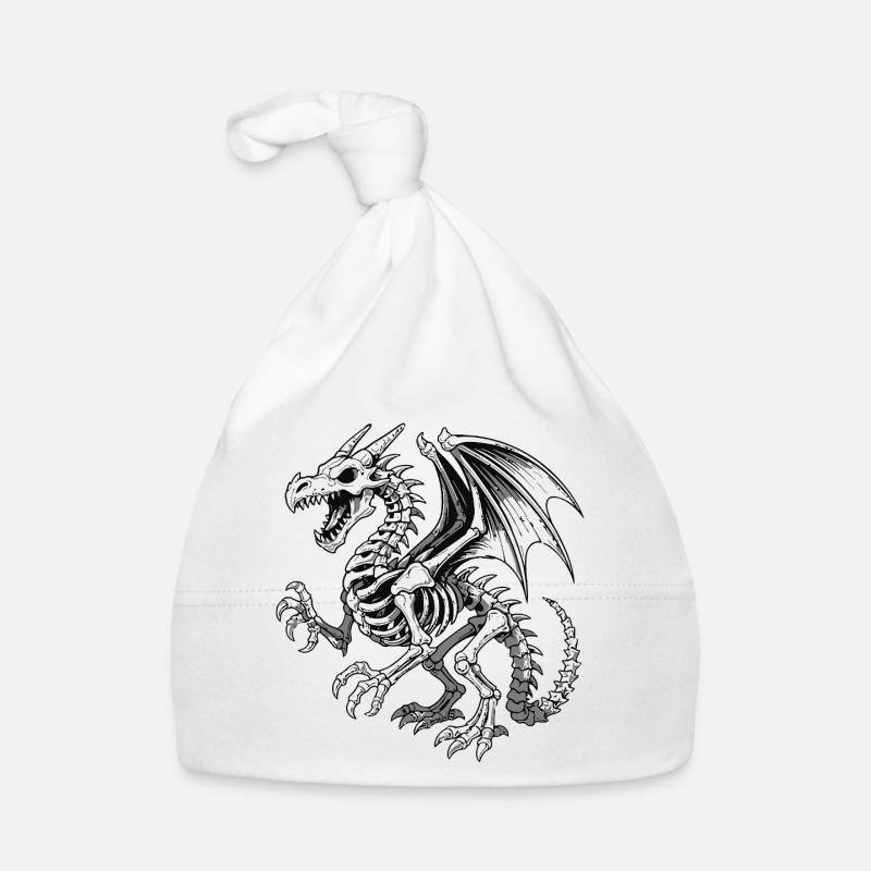 Celestial Dragon Skeleton Illustration Organic Baby Cap