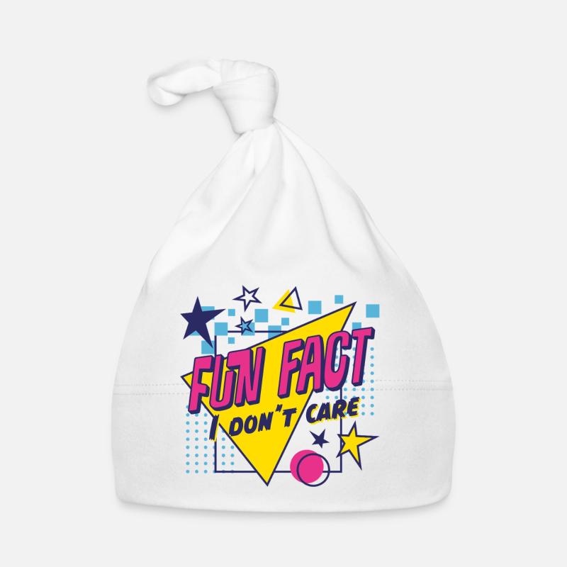Fun Fact I Don’t Care 80s Retro Ironic Organic Baby Cap