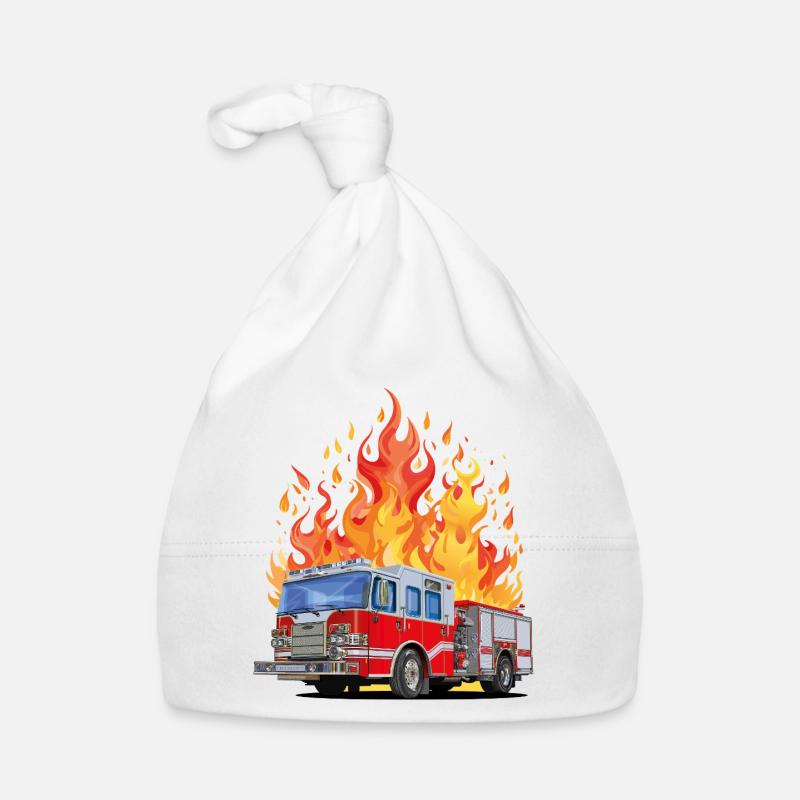 Fire brigade in action Organic Baby Cap