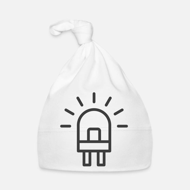 LED Light Bulb Line Icon Organic Baby Cap
