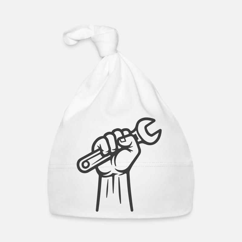 Symbole de la clé à main de l’ouvrier Bonnet bio Bébé