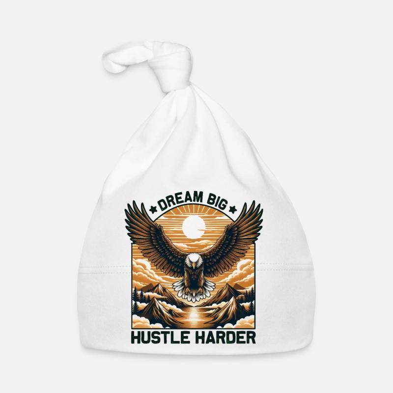 Eagel - Dream big Hustle Harder - Adler Baby Bio-Mütze