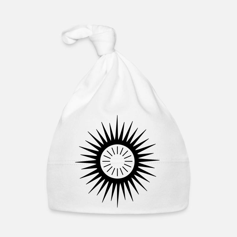 Geometric Sunburst Symbol Organic Baby Cap