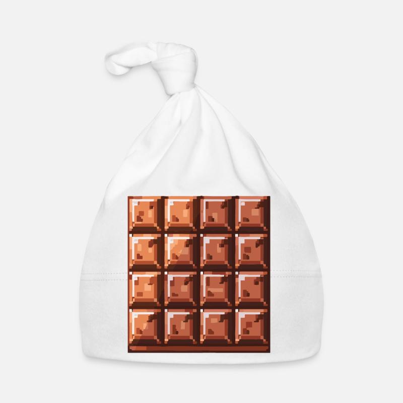 Pixel Schoko Quadrat Muster Baby Bio-Mütze